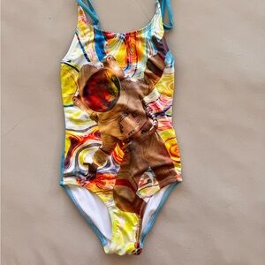 Stella Cove Toddler Blue Cosmo McCartney Astronaut One Piece Swimsuit 3T-5T
